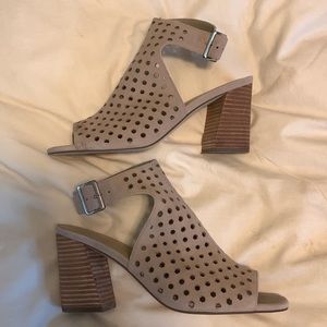 NWOT Marc Fisher Berdie Perforated Suede Bootie Sandals